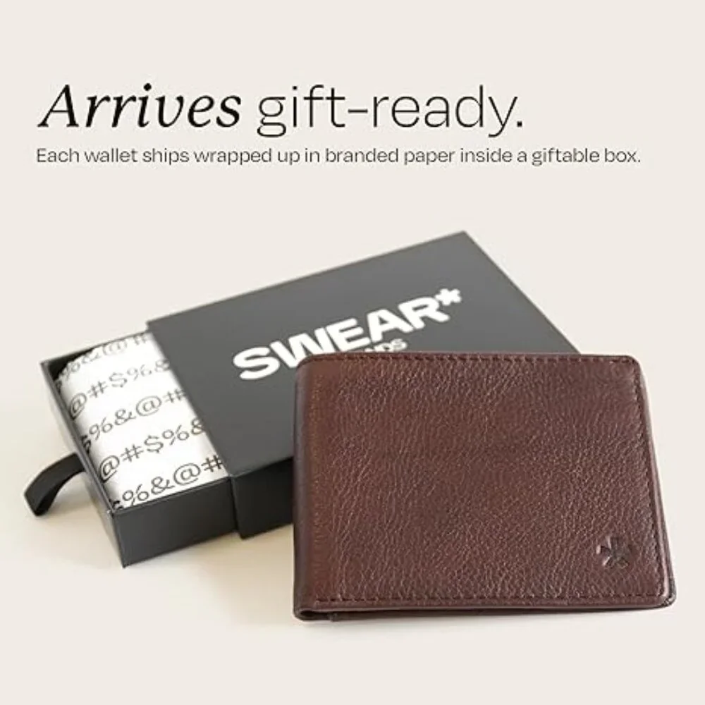 Swear Brands Leather Minimalist Slim Wallet for Men